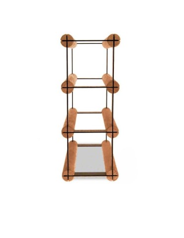 Stojak na 3 butelki RW-8 1x3 czerń · brąz - product 2