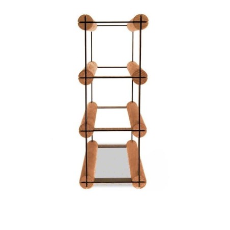 Stojak na 3 butelki RW-8 1x3 czerń · brąz