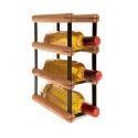 Stojak na 3 butelki RW-8 1x3 czerń · brąz