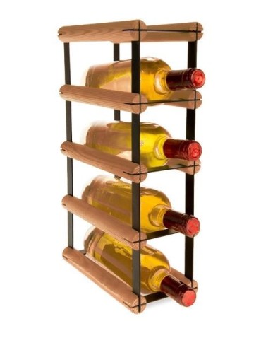 Stojak na 4 butelki RW-8 1x4 czerń · brąz