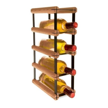 Stojak na 4 butelki RW-8 1x4 czerń · brąz