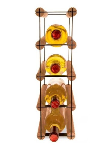 Stojak na 4 butelki RW-8 1x4 czerń · brąz - product 2