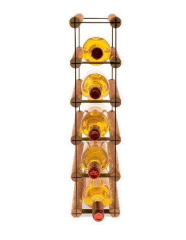 Stojak na 5 butelek RW-8 1x5 czerń·brąz