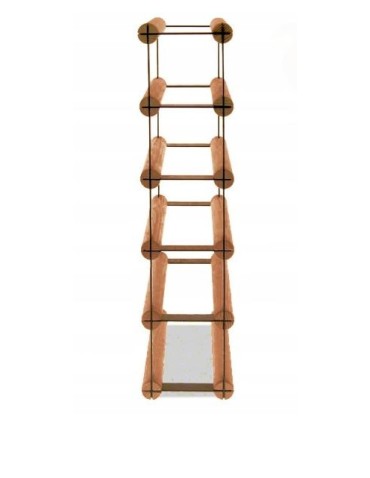 Stojak na 5 butelek RW-8 1x5 czerń·brąz - product 2