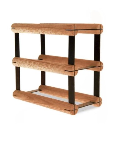 Stojak na 2 butelki RW-8 1x2 czerń·brąz