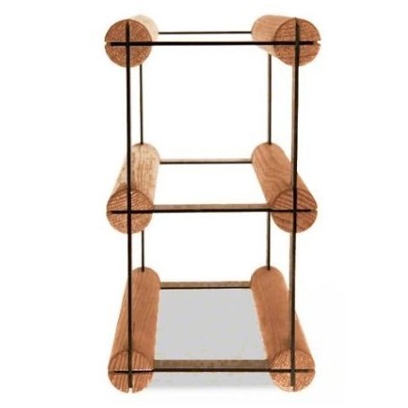 Stojak na 2 butelki RW-8 1x2 czerń·brąz