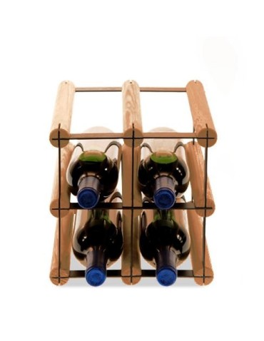 Stojak na 4 butelki RW-8 2x2 czerń·brąz