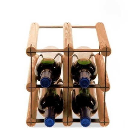 Stojak na 4 butelki RW-8 2x2 czerń·brąz