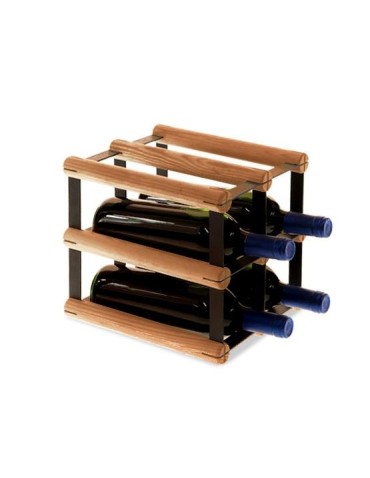 Stojak na 4 butelki RW-8 2x2 czerń·brąz - product 2