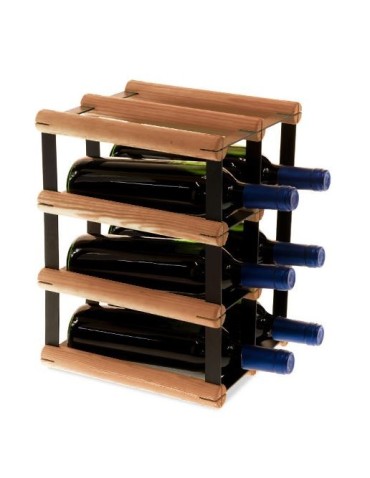 Stojak na 6 butelek RW-8 2x3 czerń·brąz