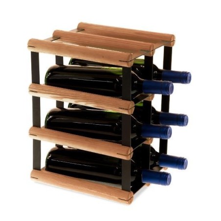Stojak na 6 butelek RW-8 2x3 czerń·brąz