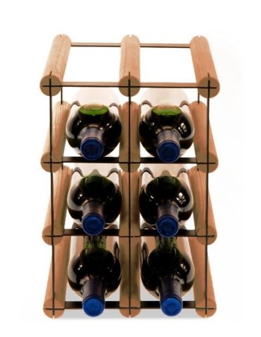 Stojak na 6 butelek RW-8 2x3 czerń·brąz - product 2