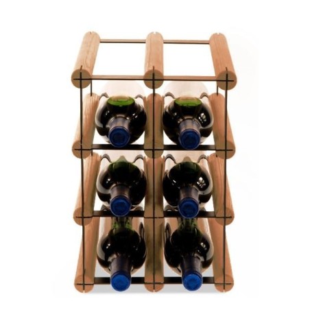 Stojak na 6 butelek RW-8 2x3 czerń·brąz