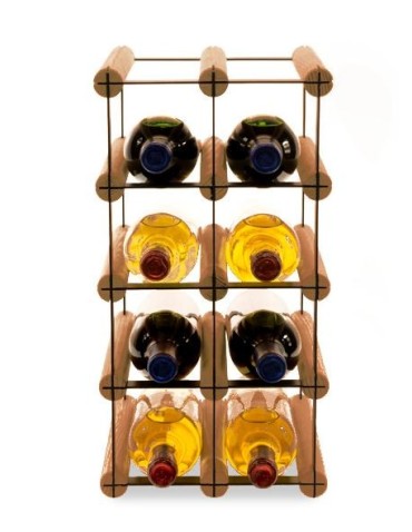 Stojak na 8 butelek RW-8 2x4 czerń·brąz