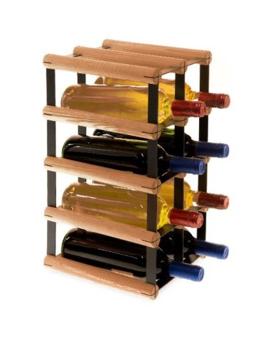 Stojak na 8 butelek RW-8 2x4 czerń·brąz - product 2