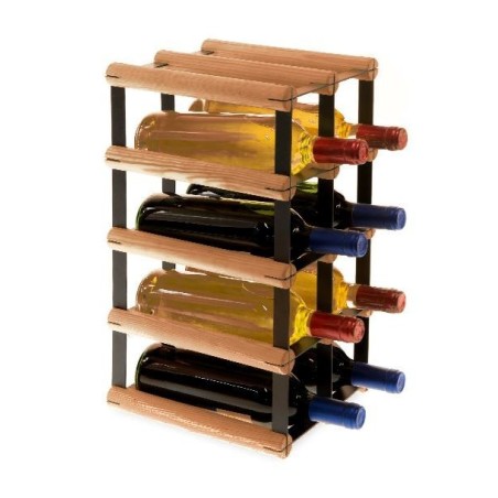Stojak na 8 butelek RW-8 2x4 czerń·brąz