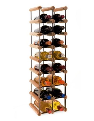 Stojak · 16 butelek RW-8 2x8 czerń·brąz