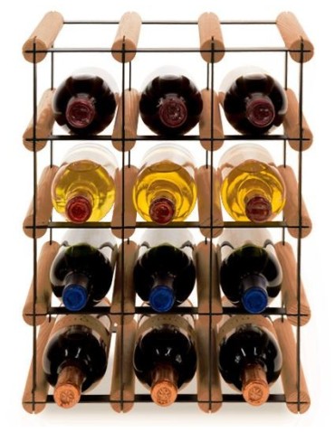 Stojak · 12 butelek RW-8 3x4 czerń·brąz