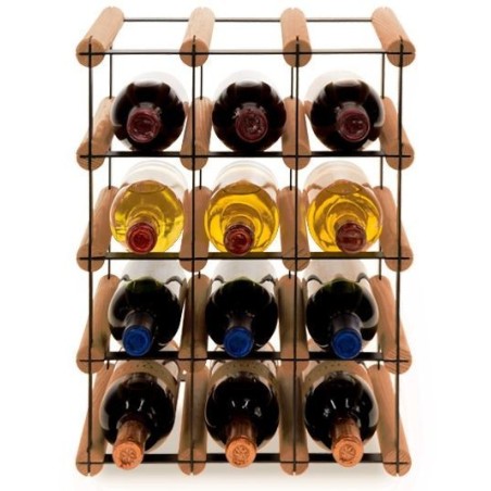 Stojak · 12 butelek RW-8 3x4 czerń·brąz