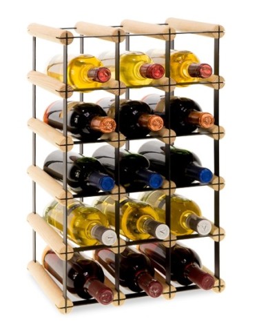 Stojak · 15 butelek RW-8 3x5 czerń·brąz