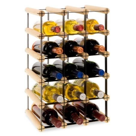 Stojak · 15 butelek RW-8 3x5 czerń·brąz