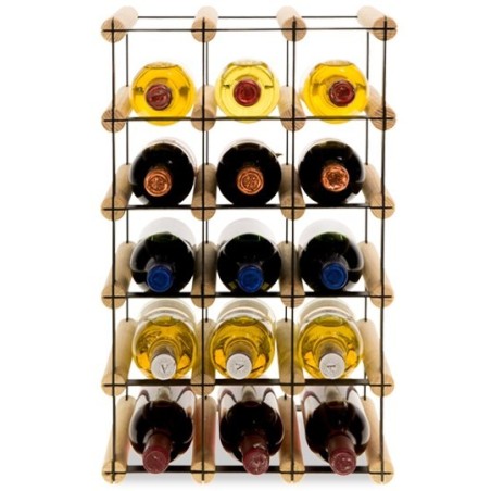 Stojak · 15 butelek RW-8 3x5 czerń·brąz