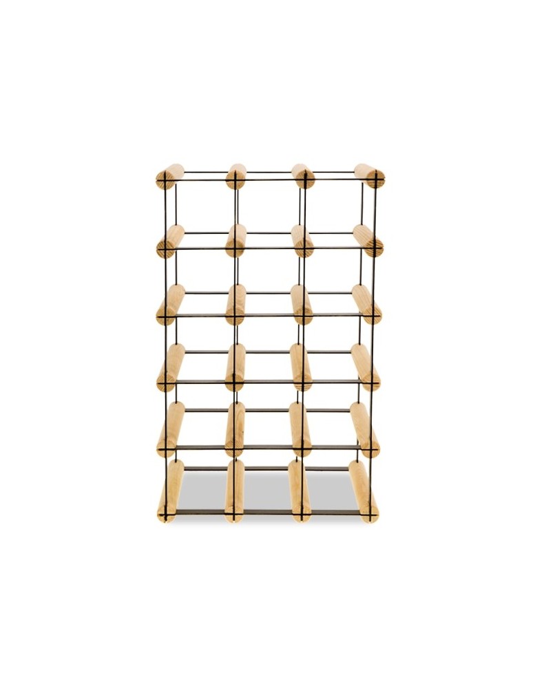 Regały na butelki szklane/PET RW-8  Przechowywanie alkoholu w domu - Stojak · 15 butelek RW-8 3x5 czerń·brąz - product MODO24.PL 4