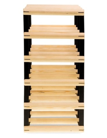 Regały na butelki szklane/PET RW-8  Przechowywanie alkoholu w domu - Stojak · 15 butelek RW-8 3x5 czerń·brąz - product 5