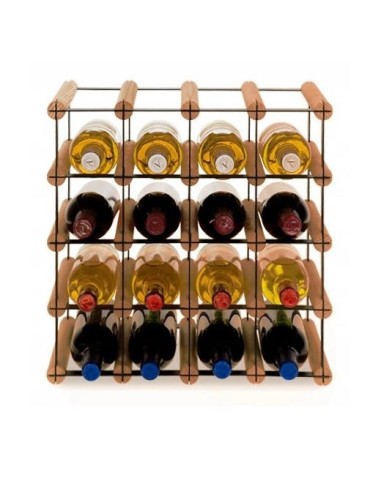 Stojak · 16 butelek RW-8 4x4 czerń·brąz