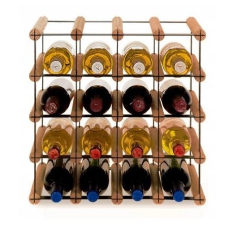 Stojak · 16 butelek RW-8 4x4 czerń·brąz