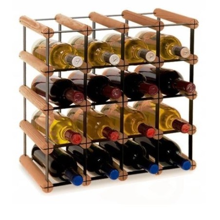 Stojak · 16 butelek RW-8 4x4 czerń·brąz