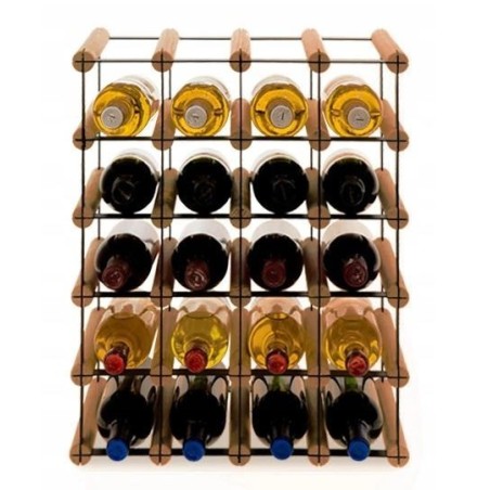 Stojak · 20 butelek RW-8 4x5 czerń·brąz