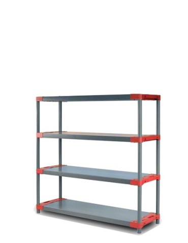 Regał plastikowy Jupiter-4 138x130x46 czerwony