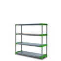 Regał plastikowy Jupiter-4 138x130x46 zielony