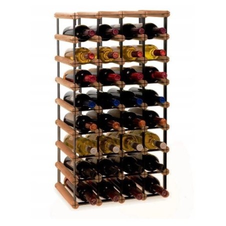 Stojak · 32 butelki RW-8 4x8 czerń·brąz