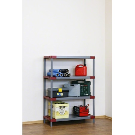 Regał plastikowy Jupiter-4 138x140x46 czerwony