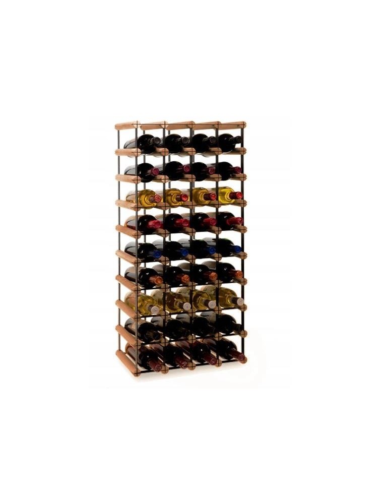Regały na butelki szklane/PET RW-8  Przechowywanie alkoholu w domu - Stojak · 36 butelek RW-8 4x9 czerń·brąz - produkt MODO24.PL 1