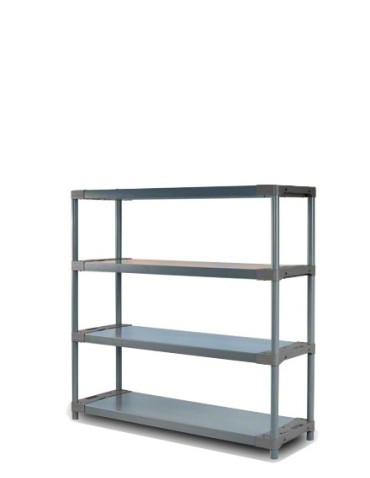 Regał plastikowy Jupiter-4 138x140x46 szary