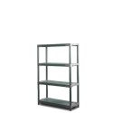 Regał plastikowy TYTAN-4 szary · 138x80x46 · Nośność półki 160 kg
