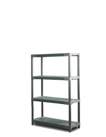 Regał plastikowy TYTAN-4 szary · 138x80x46 · Nośność półki 160 kg