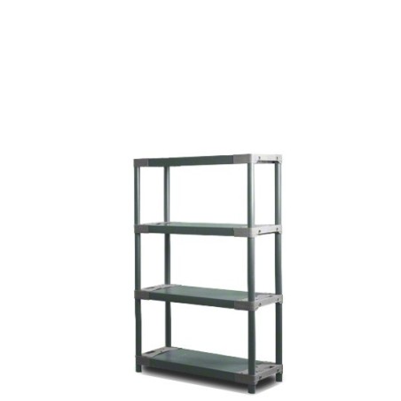 Regał plastikowy TYTAN-4 szary · 138x80x46 · Nośność półki 160 kg