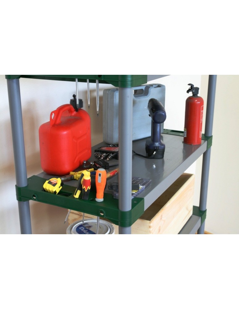 Tytan-4 - Regał plastikowy TYTAN-4 szary · 138x80x46 · Nośność półki 160 kg - product MODO24.PL 3