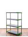 Regał plastikowy TYTAN-4 szary · 138x90x46 · Nośność półki 160 kg