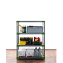 Regał plastikowy TYTAN-4 szary · 138x90x46 · Nośność półki 160 kg