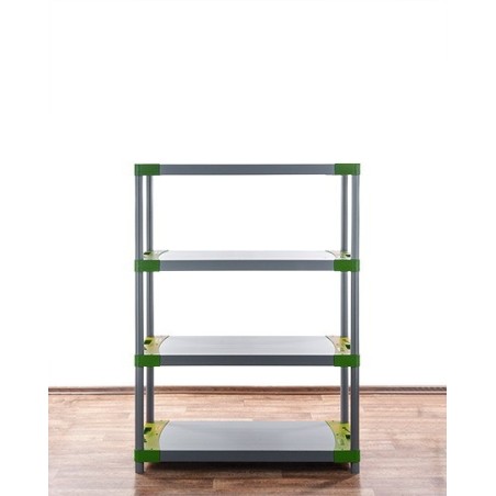 Regał plastikowy TYTAN-4 szary · 138x90x46 · Nośność półki 160 kg