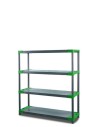 Regał plastikowy TYTAN-4 zielony · 138x110x46 · Nośność półki 160 kg