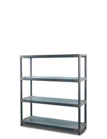 Regał plastikowy TYTAN-4 szary · 138x110x46 · Nośność półki 160 kg