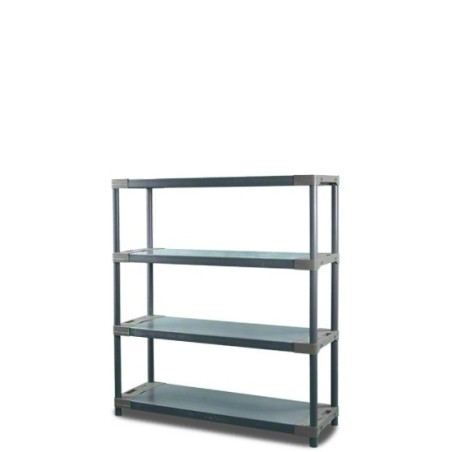 Regał plastikowy TYTAN-4 szary · 138x110x46 · Nośność półki 160 kg
