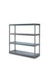 Regał plastikowy TYTAN-4 szary · 138x130x46 · Nośność półki 100 kg