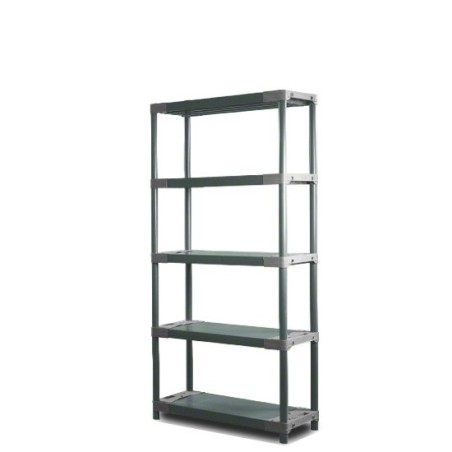 Regał plastikowy TYTAN-5 szary · 180x60x46 · Nośność półki 160 kg
